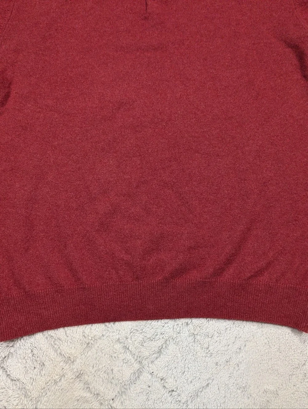 Joseph & Lyman Sweater Mens XL Red Maroon Polo Cashmere Casual Preppy